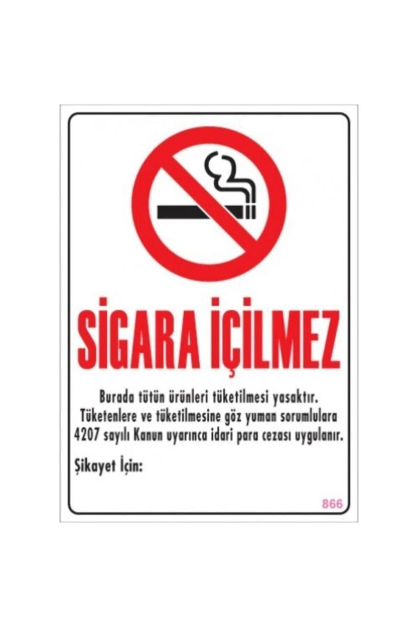 Sigara İçilmez Uyarı Levhası 25x35 cm Sert Plastik