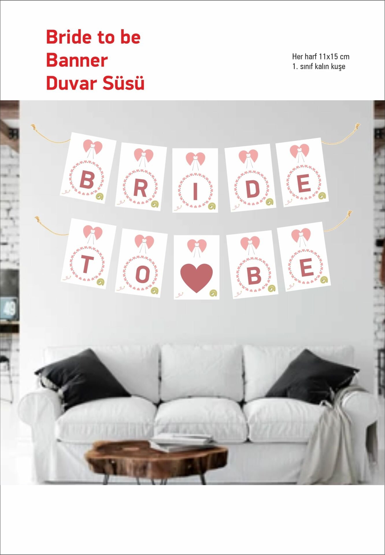 Bride to be Banner Flama Demonte 1.3 mt