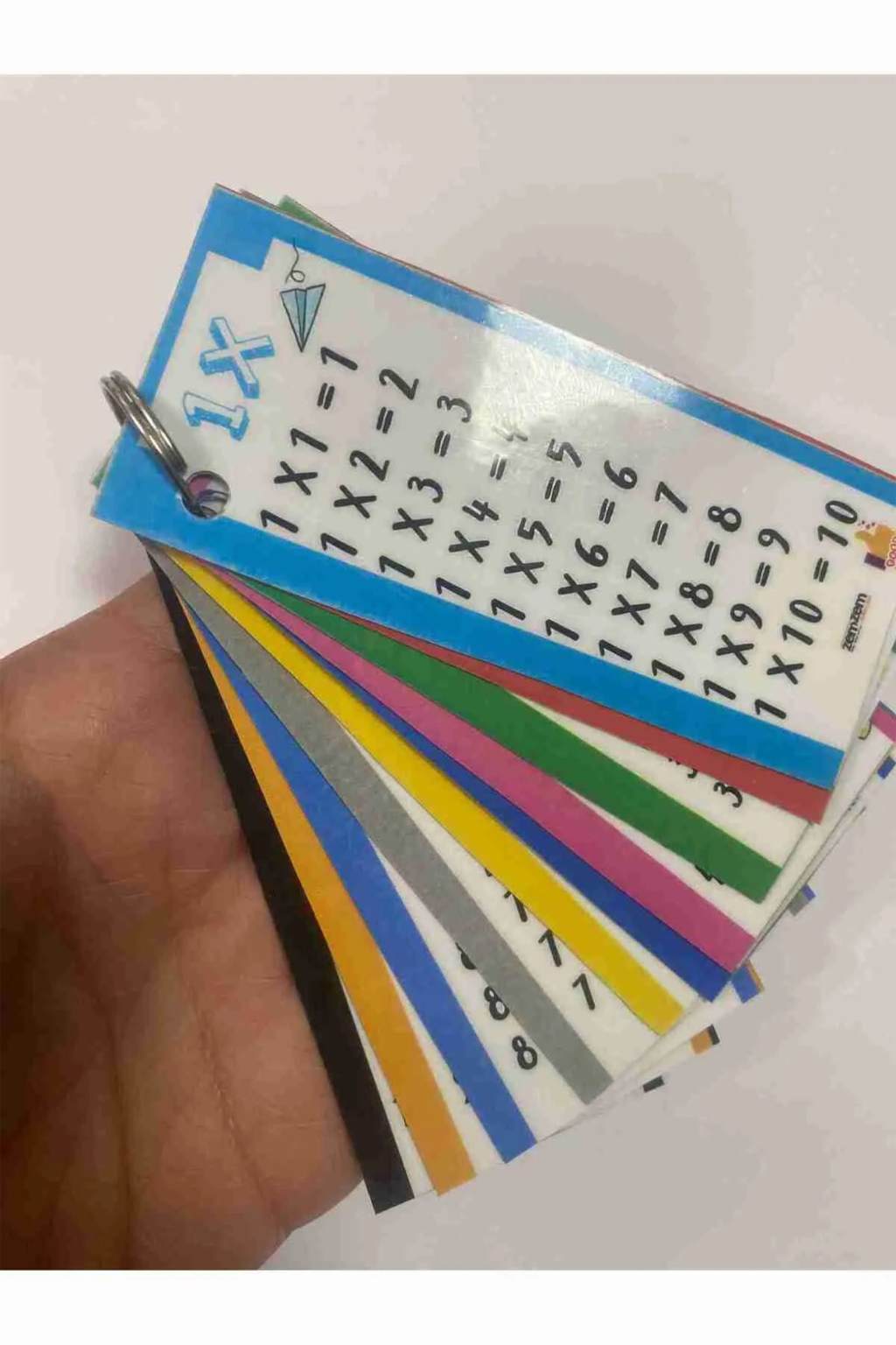 Çarpım Tablosu ve Ritmik Sayma Pvc Kaplı Çift Yön Anahtarlık Şeklinde