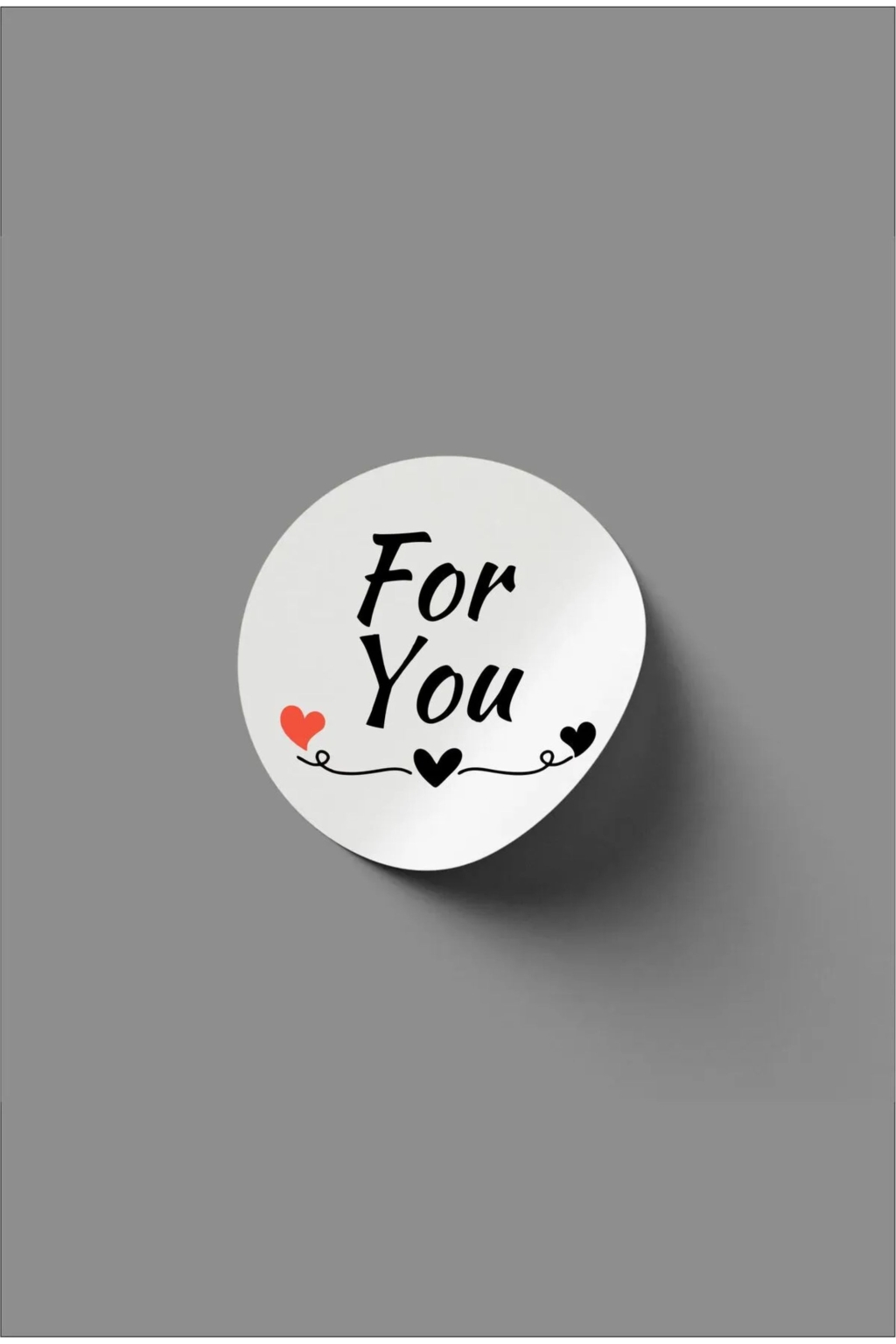 For You Yazılı Etiket Sticker Hediye Paketleme Kargo Etiketi 24 adet