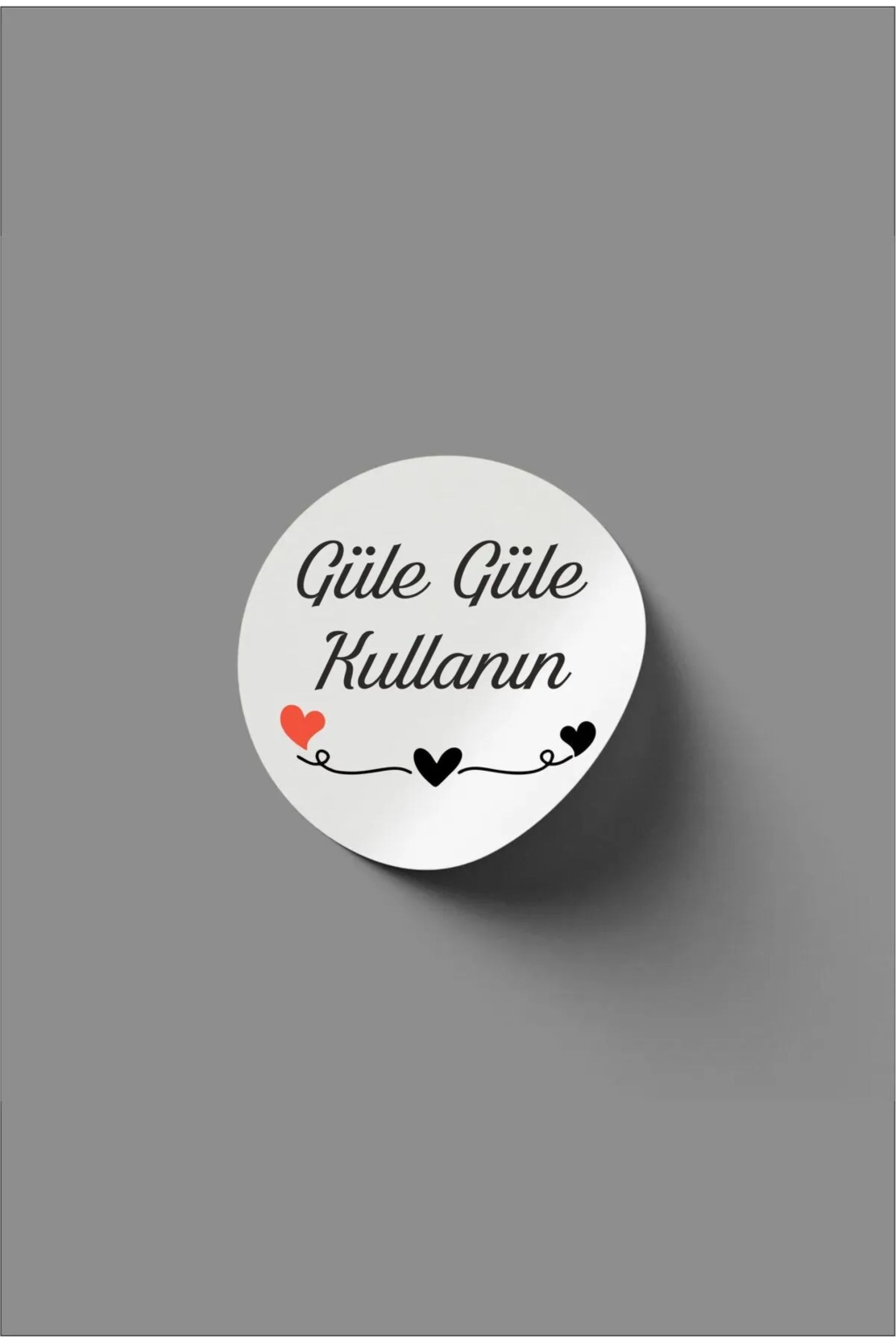 Güle Güle Kullanın Yazılı Etiket Sticker Hediye Paketleme Kargo Etiketi 24 adet