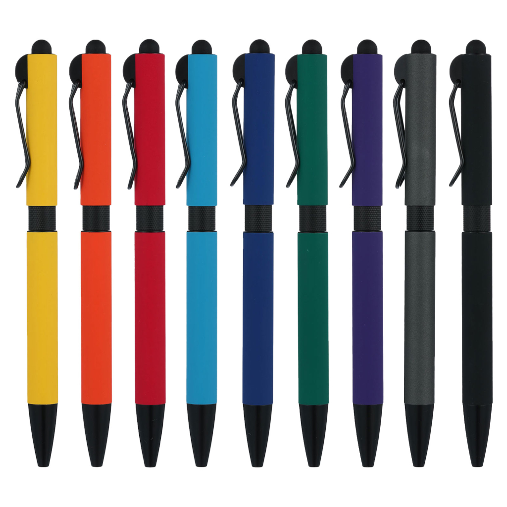 Metal Tükenmez Jell Kalem Rubber Gövde İspir