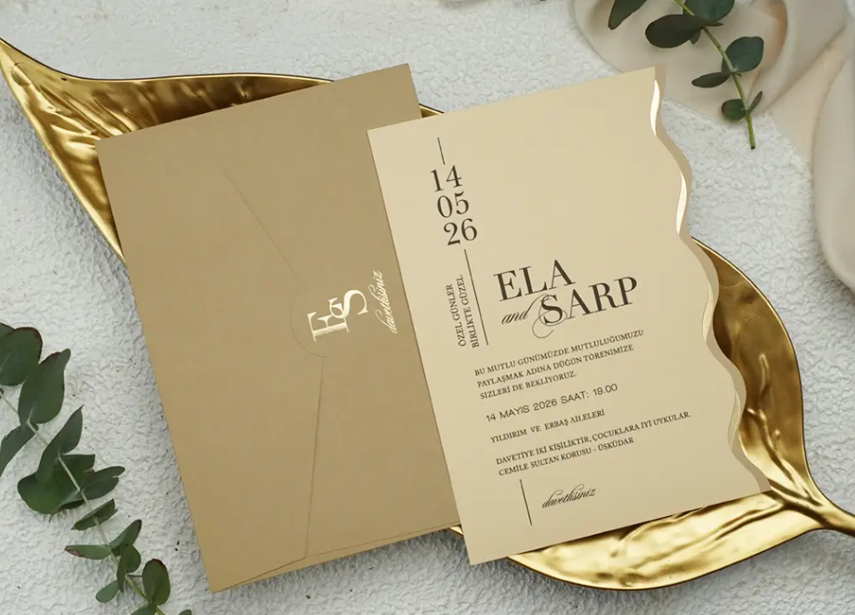 Nişan Düğün Davetiyesi 100 Adet  9252