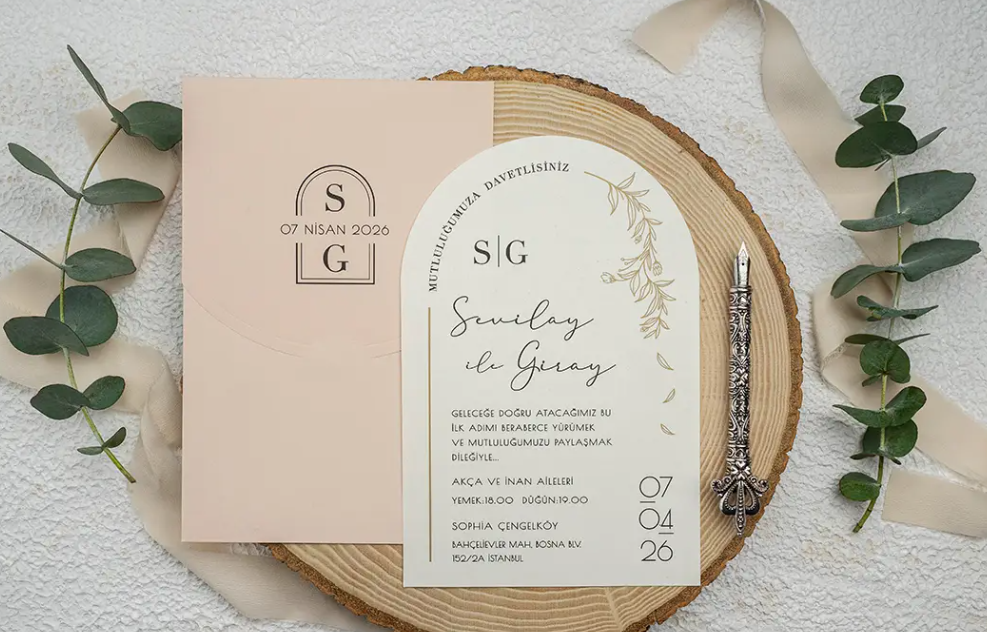 Nişan Düğün Davetiyesi 100 Adet  9356