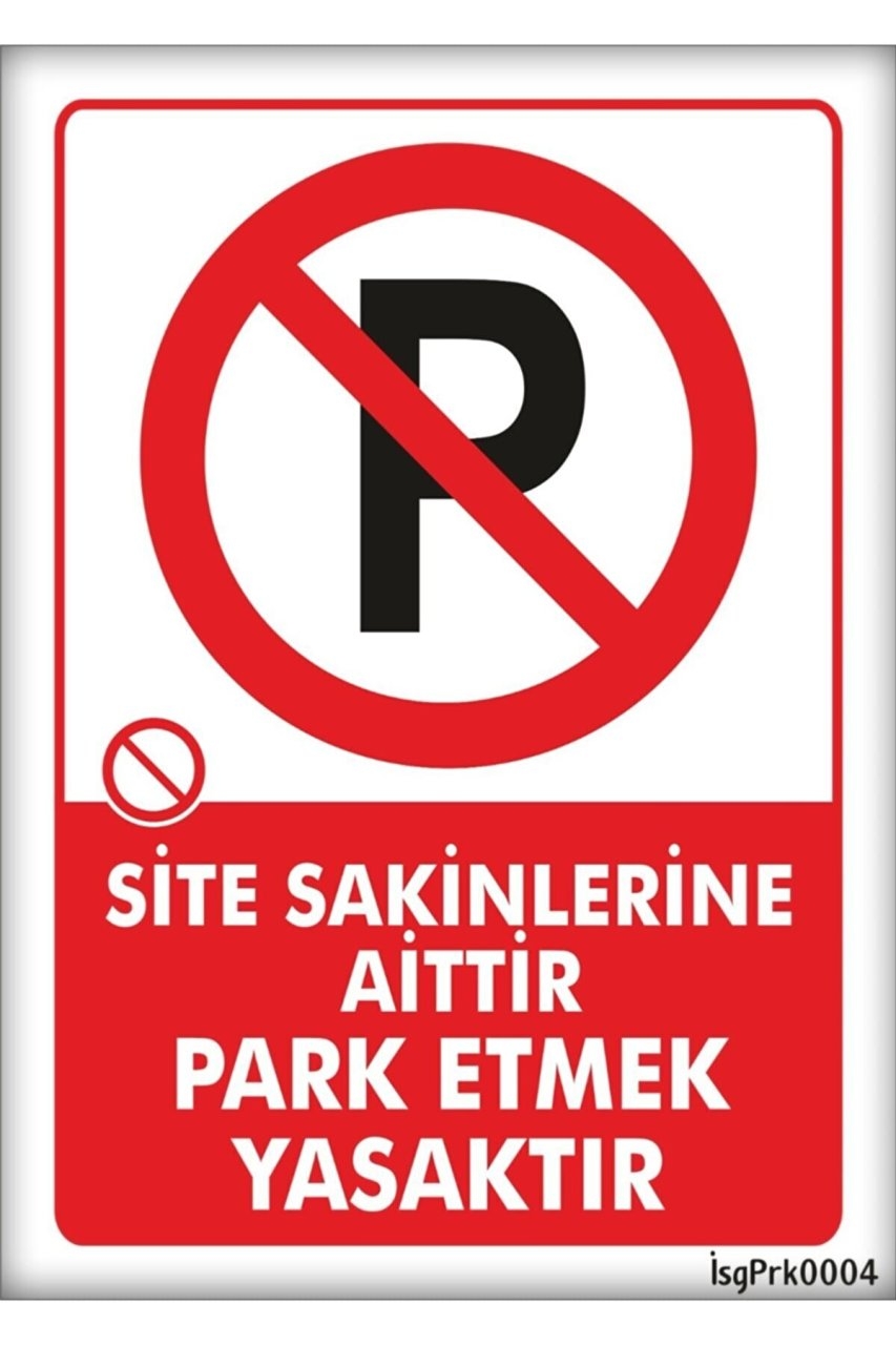 Site Park Etmek Yasak Tabela 25x35 cm Levha 4 Adet