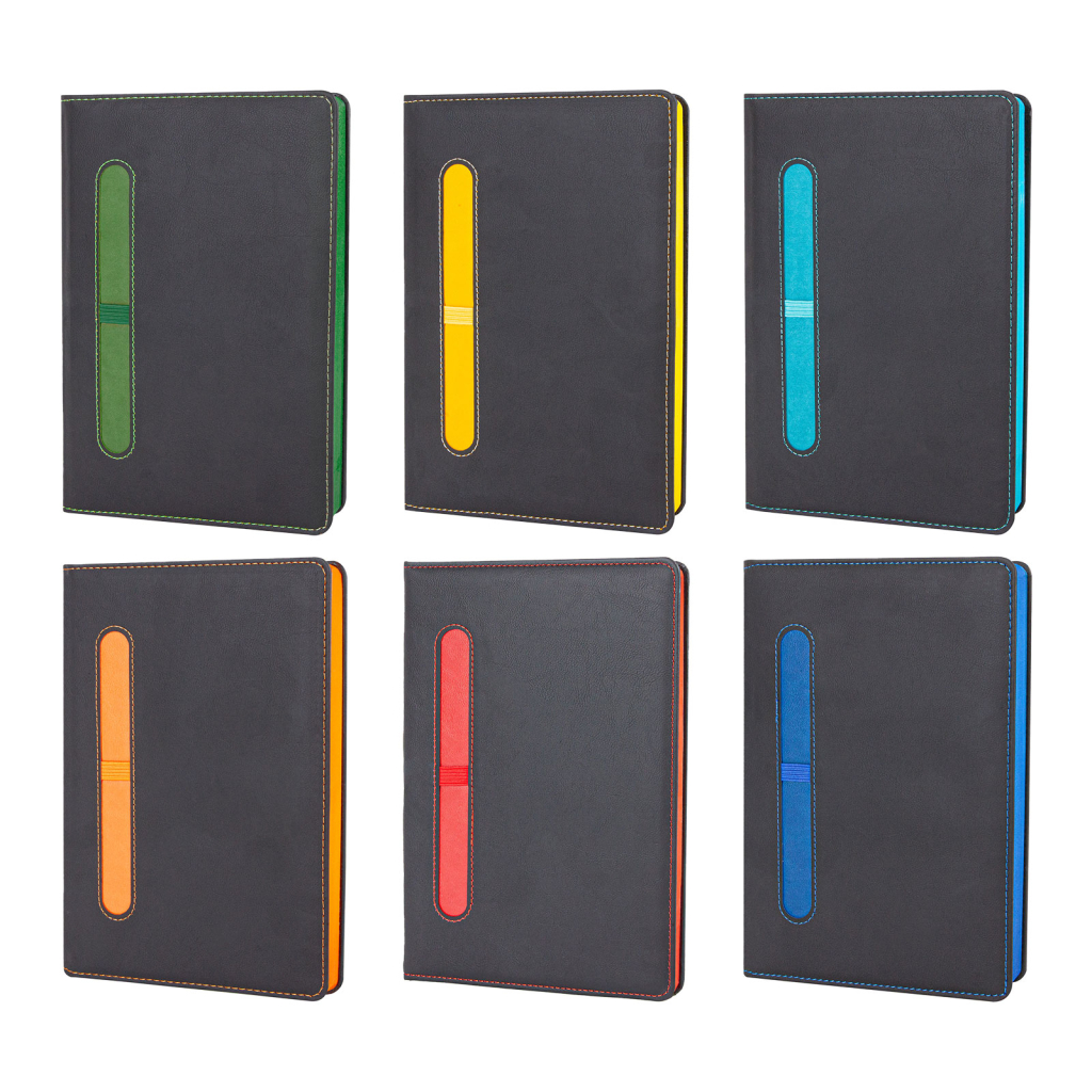 Tarihsiz Deri Defter Kenar Boyalı Aynı Renk Lazer Baskı Eymir 15x21 cm