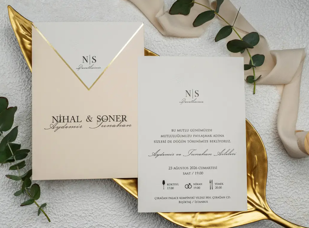 Nişan Düğün Davetiyesi 100 Adet  9257