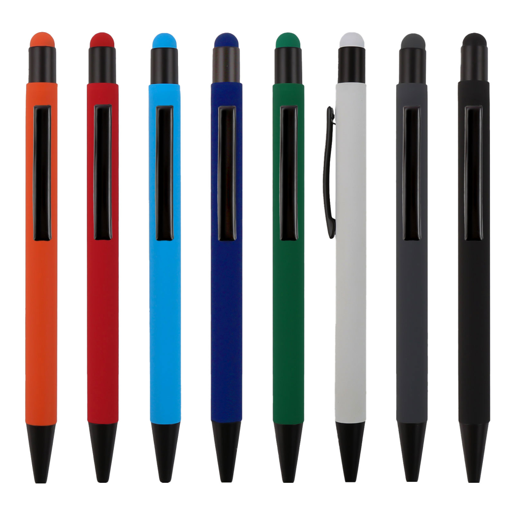 Metal Tükenmez Kalem Rubber Gövde Urla Touch Pen
